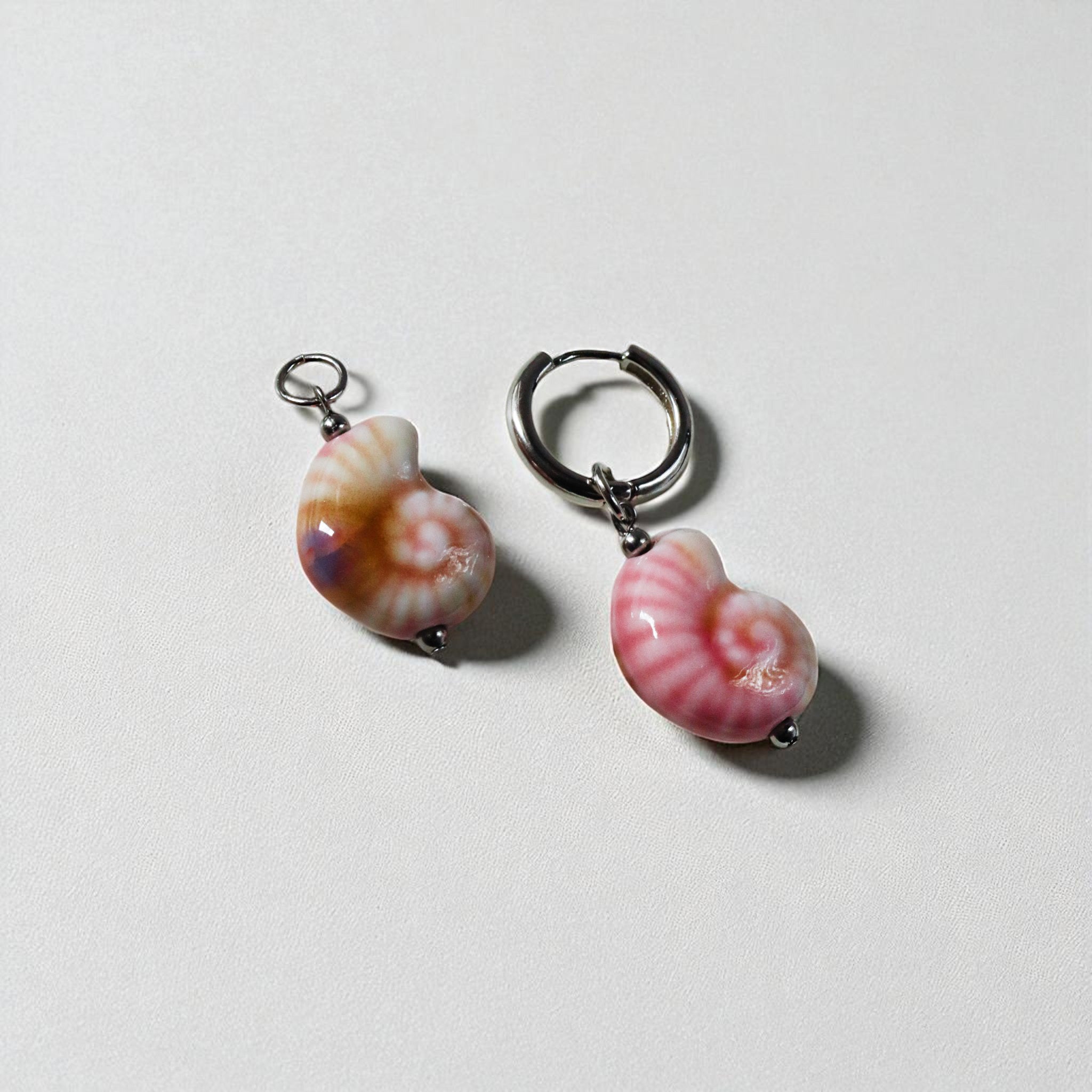 Pink Ammonite Hoops