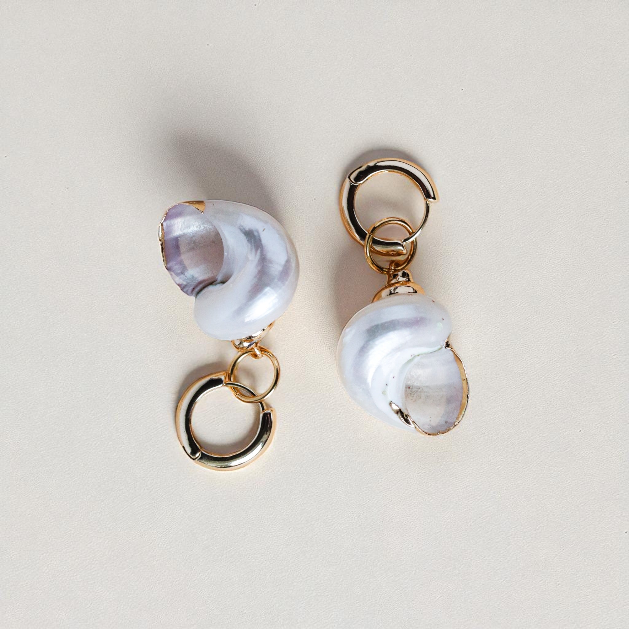 Gilded Shell Hoops