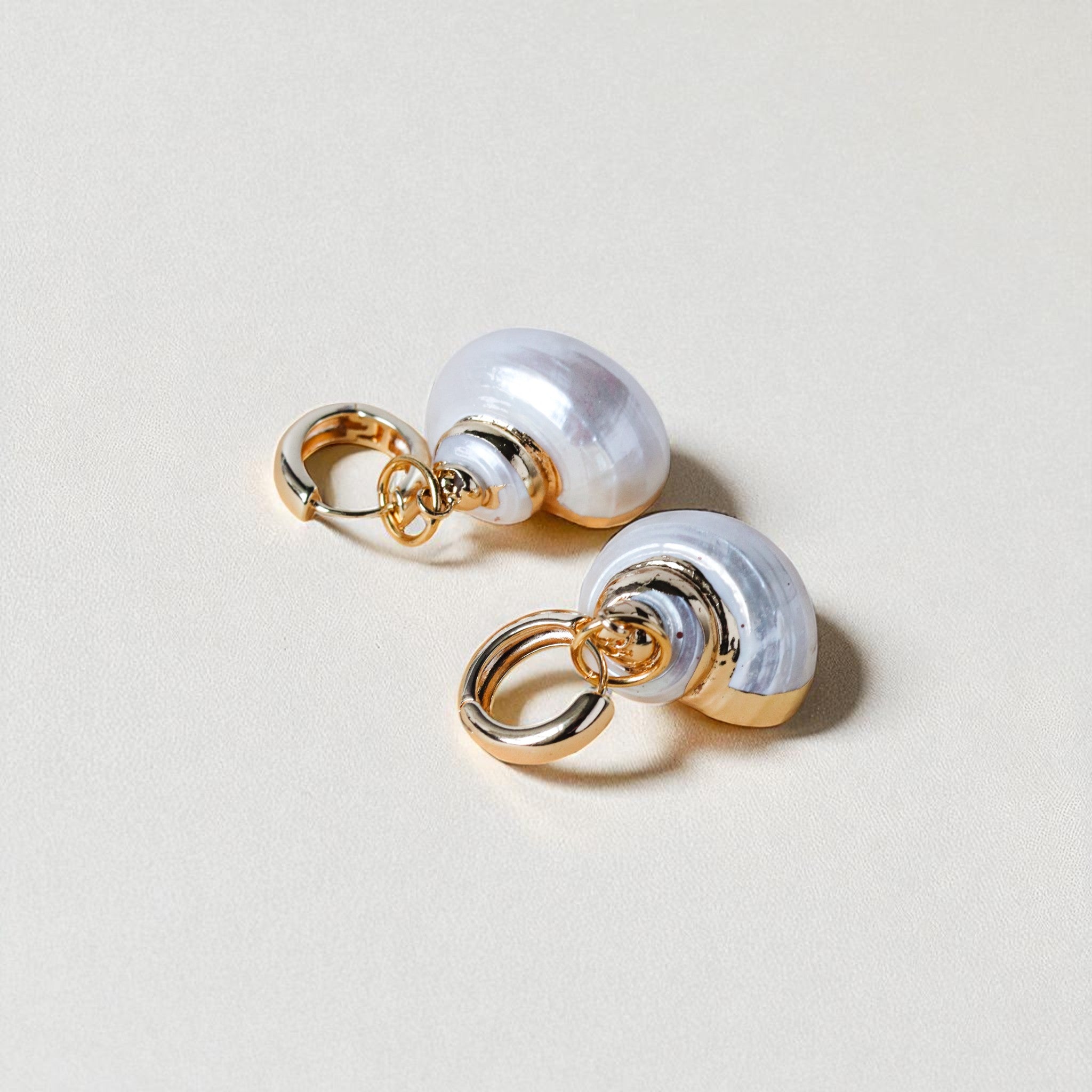Gilded Shell Hoops