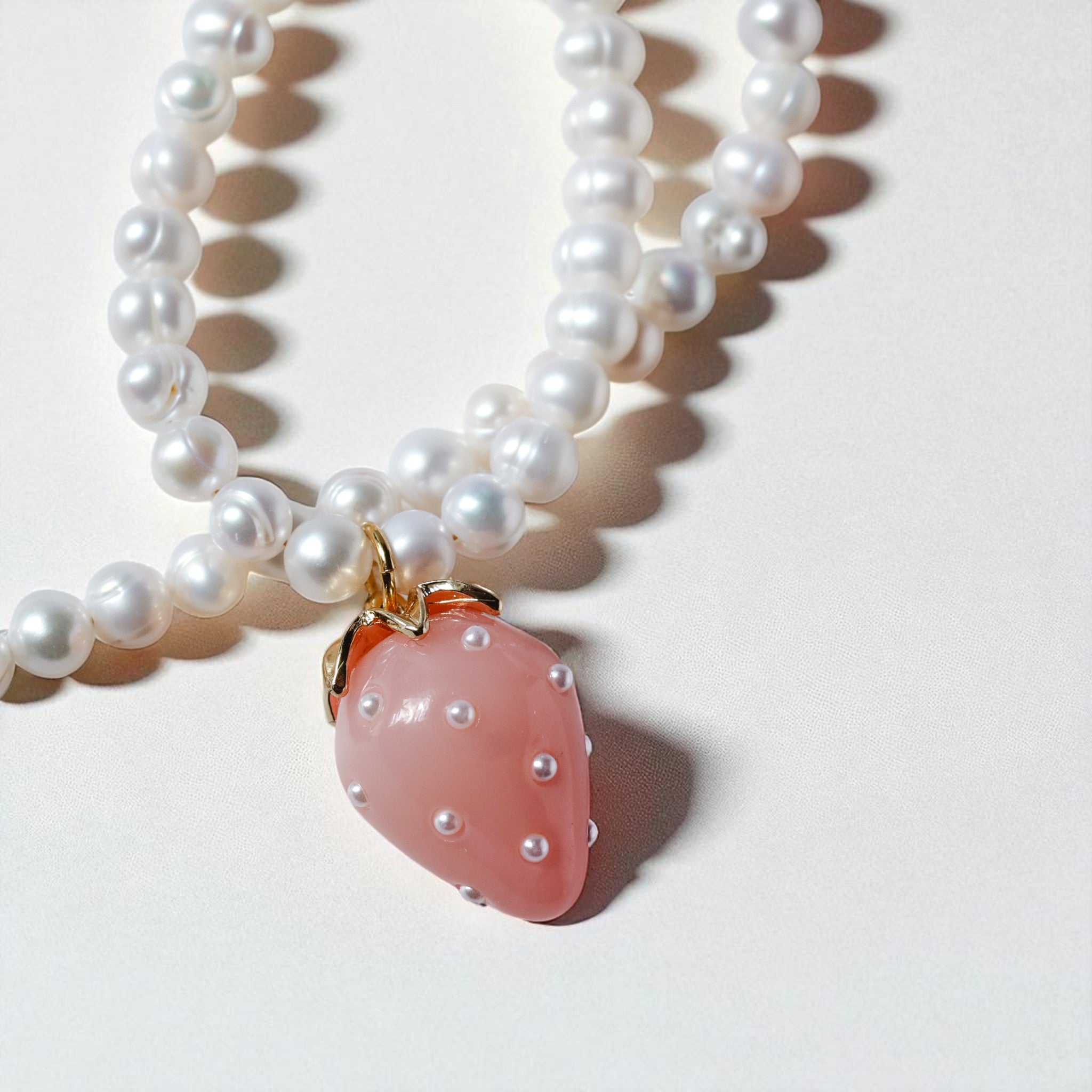 Strawberry Pearl Necklace