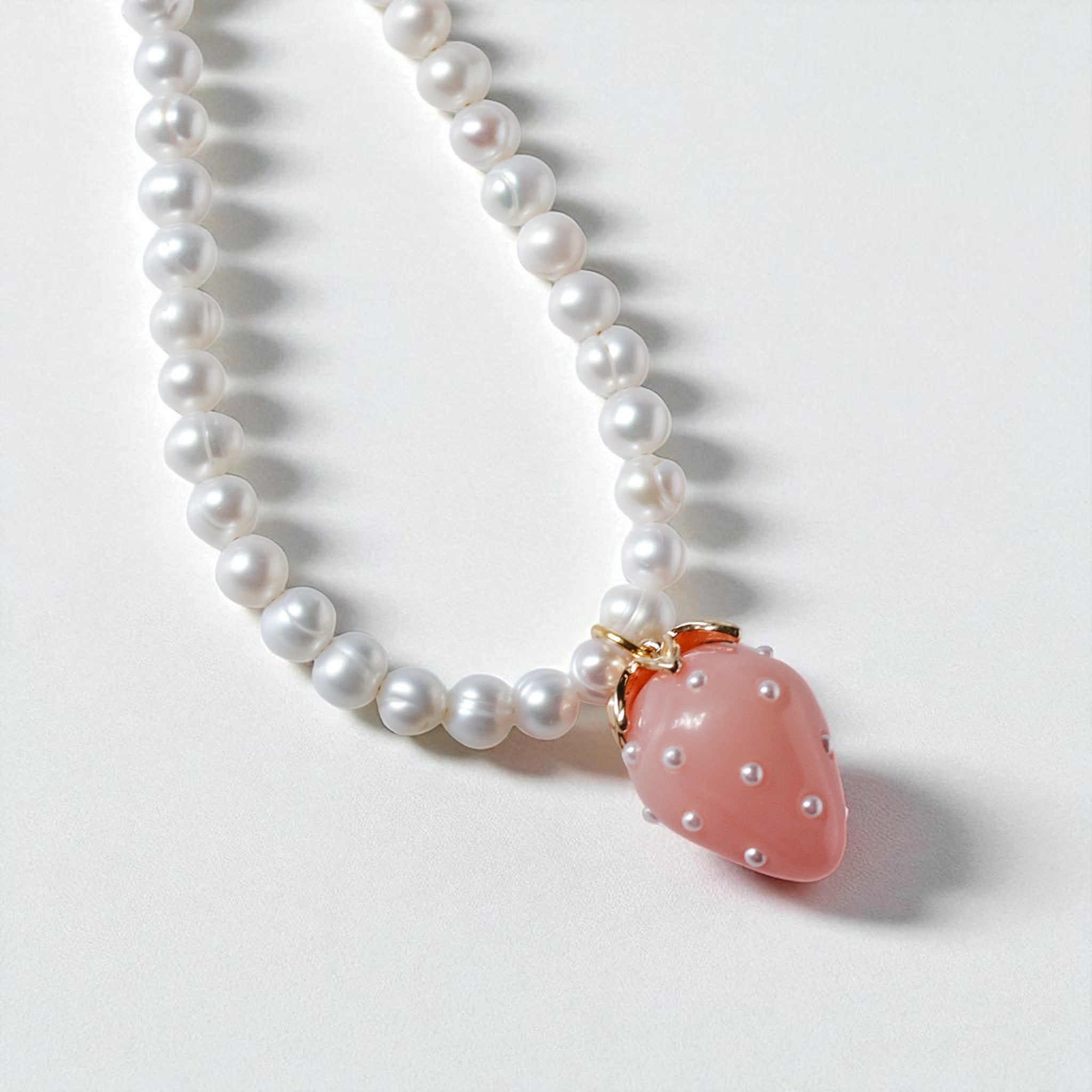 Strawberry Pearl Necklace
