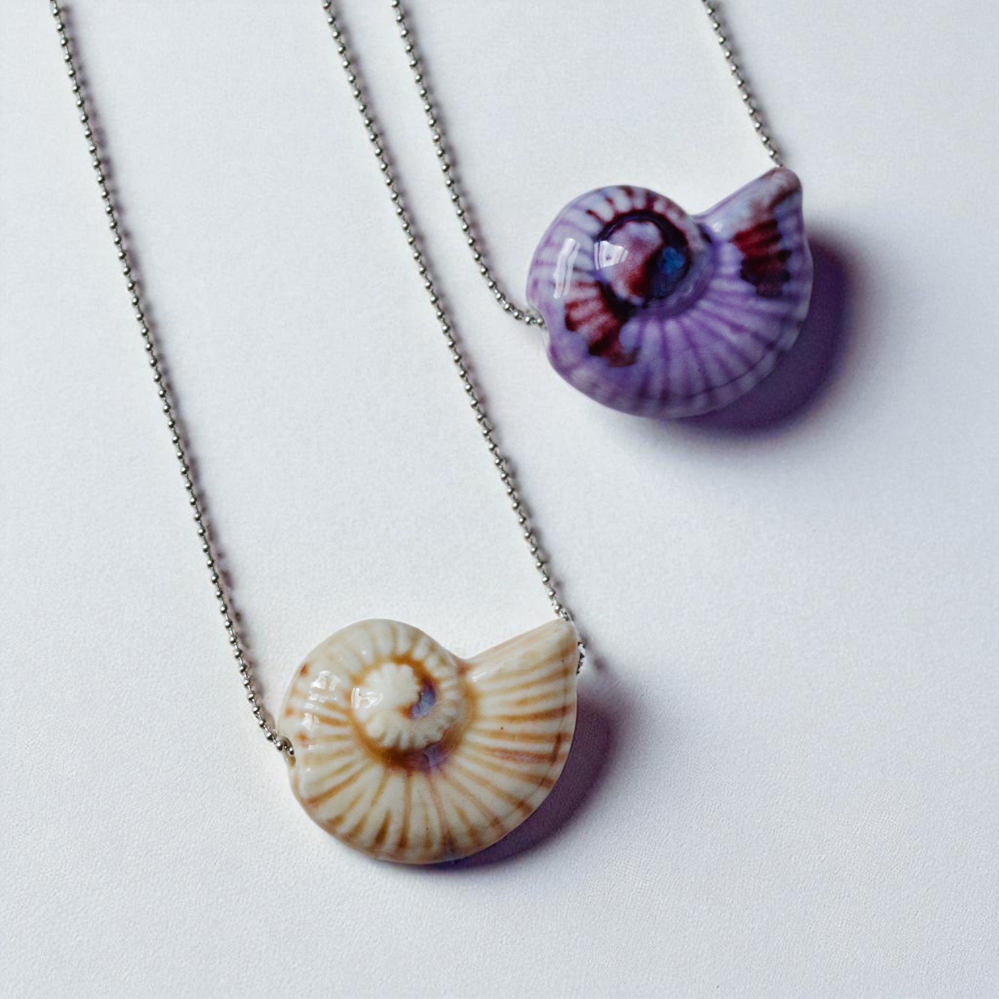 Ceramic Spiral Necklace