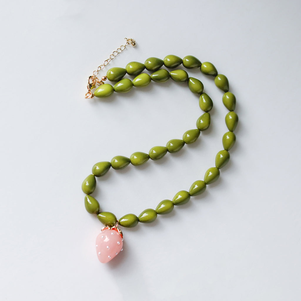 Olive Berry Necklace