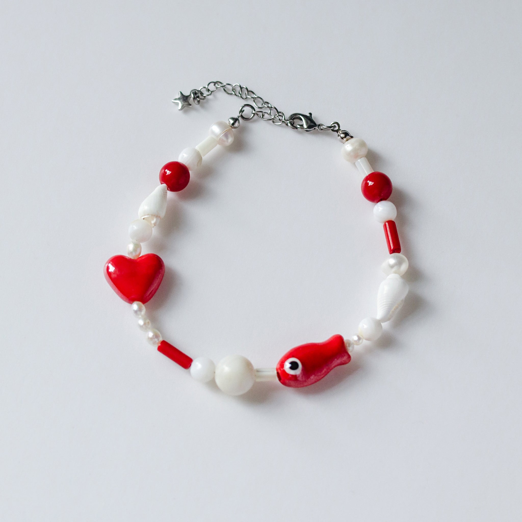 Coral Pearl Bracelet