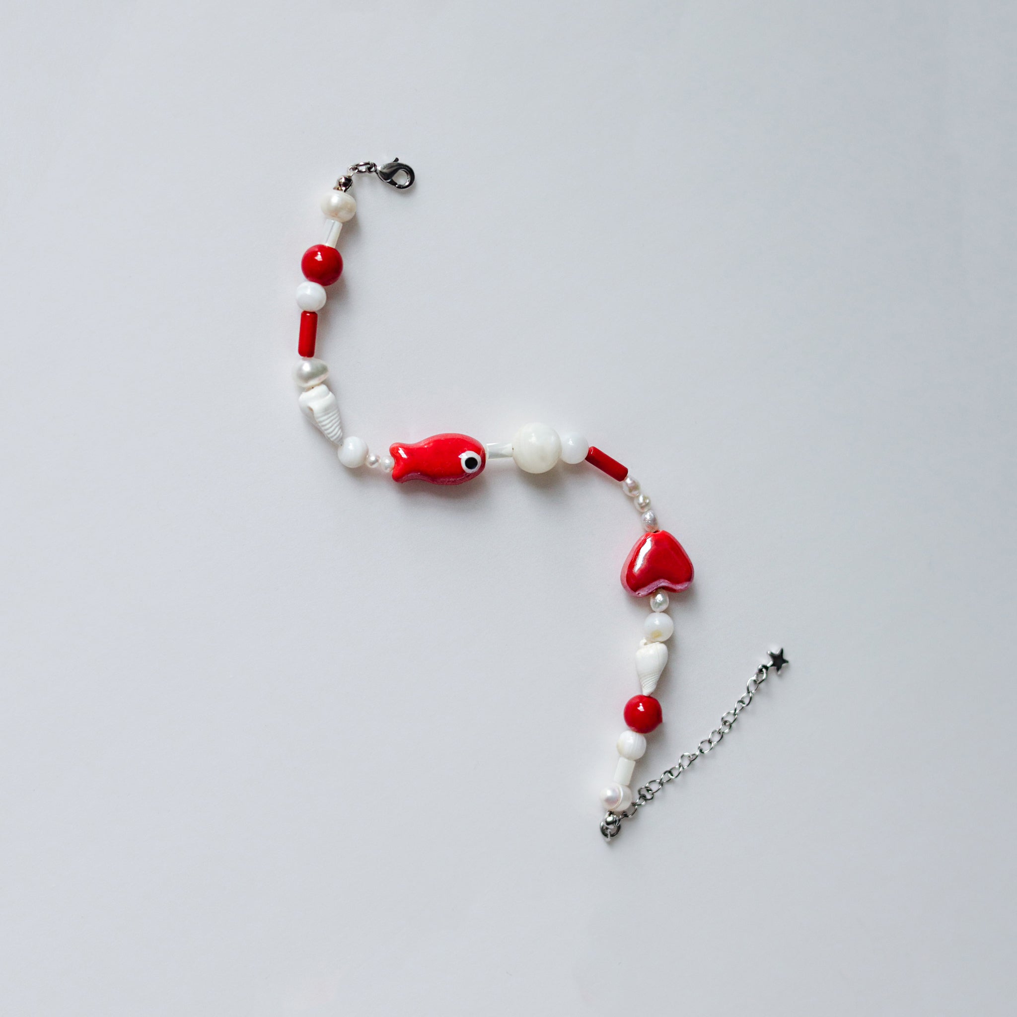 Coral Pearl Bracelet