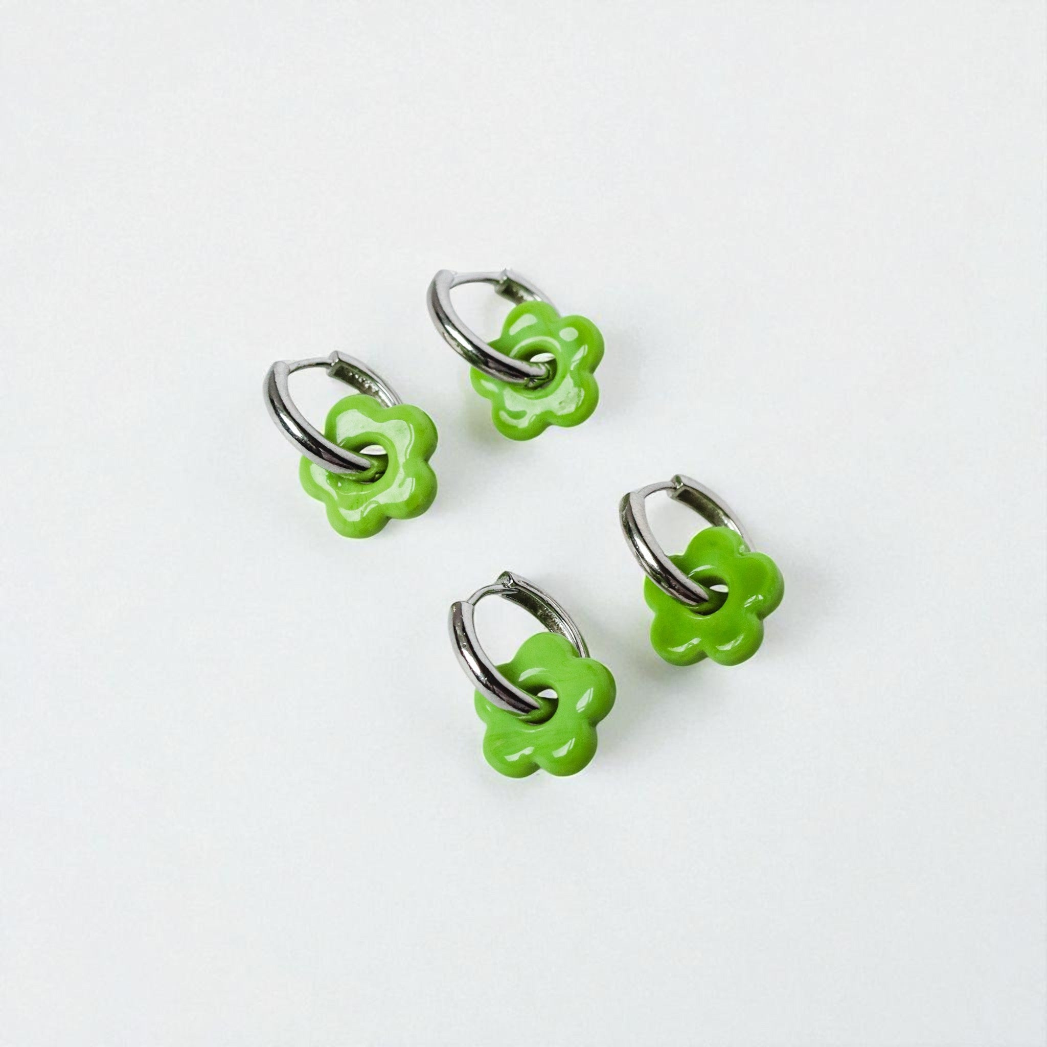 Glass Bloom Hoops