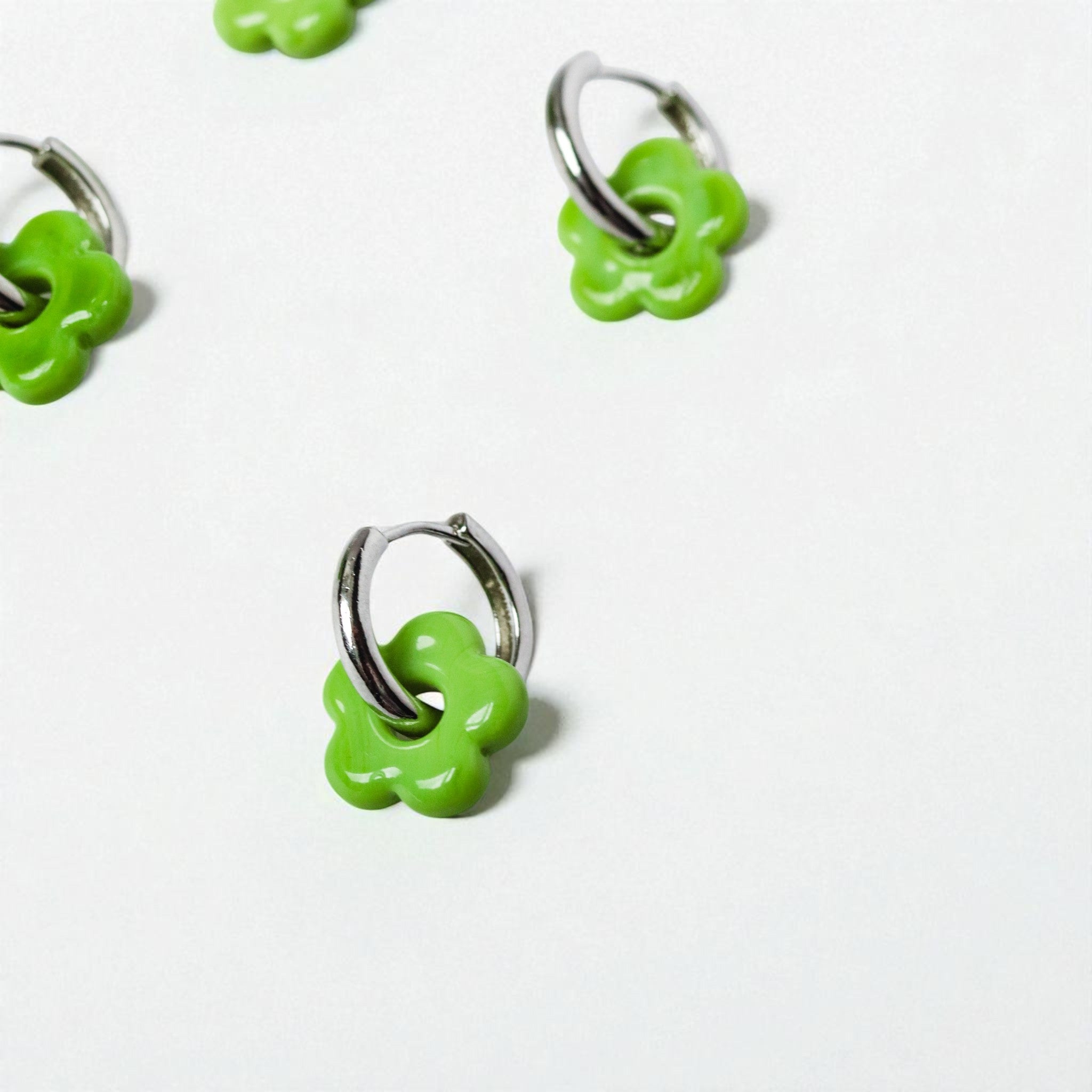 Glass Bloom Hoops